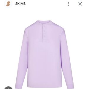 SKIMS NWT Long Sleeved Boyfriend Henley - Lily